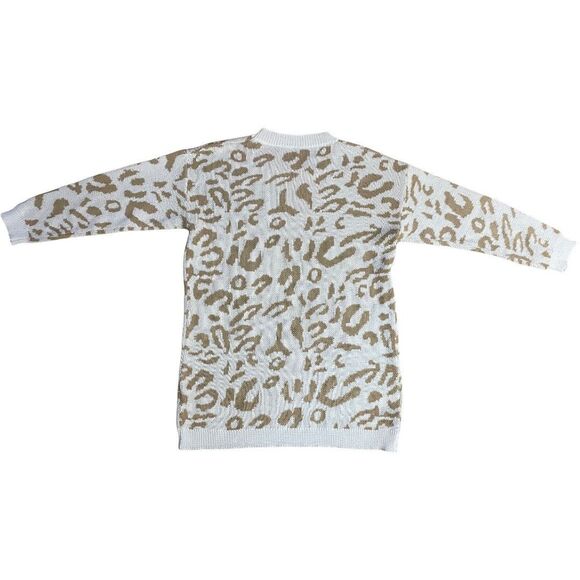 Vestidos Woman's Cheetah Print Cream Tan Sweater sz Small - Picture 3 of 5